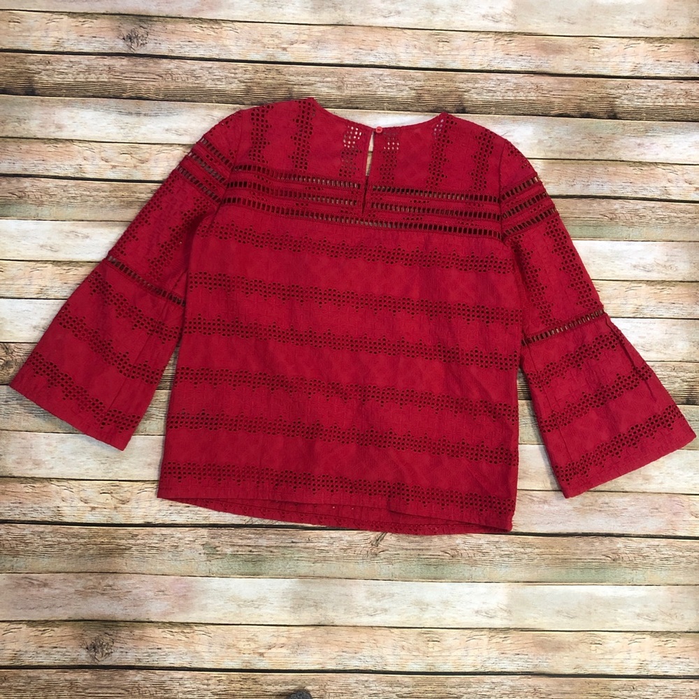 Ba&sh Gianna Eyelet Blouse Top - Picture 5 of 5